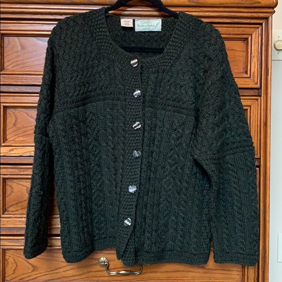 Forest Green Quills Woolen Market Sweater